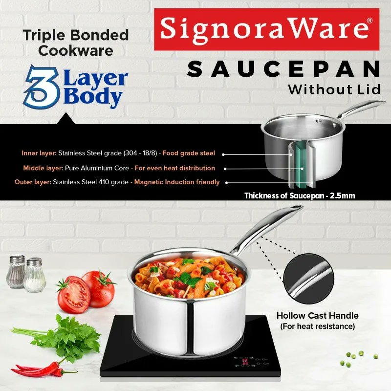 SignoraWare's tweet photo. The most premium cooking experience with Signoraware Triply Cookware Range
Artista Saucepan available in convenient sizes
#signoraware #triplycookware #triplysaucepan #saucepan #signorawaresaucepan #cookware #signorawarecookware #kitchen #3layercookware #stainlesssteel https://t.co/lQmLsbC76L