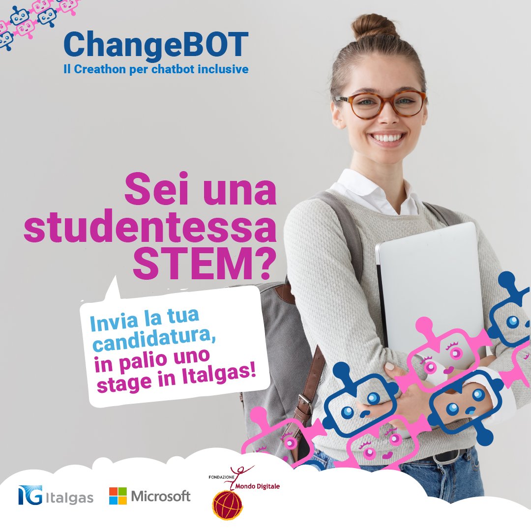 fmdigitale's tweet photo. Buongiorno a tutti!
Comincia il nuovo #annoscolastico per più di 8 milioni di studenti @MIsocialTW
Tra le notizie 🔗https://t.co/d6Y8DLu592 le novità del #creathon #ChangeBot riservato alle studentesse universitarie, promosso con @Italgas e @microsoftitalia #bot #bias #gendergap https://t.co/t7EUzgluLg