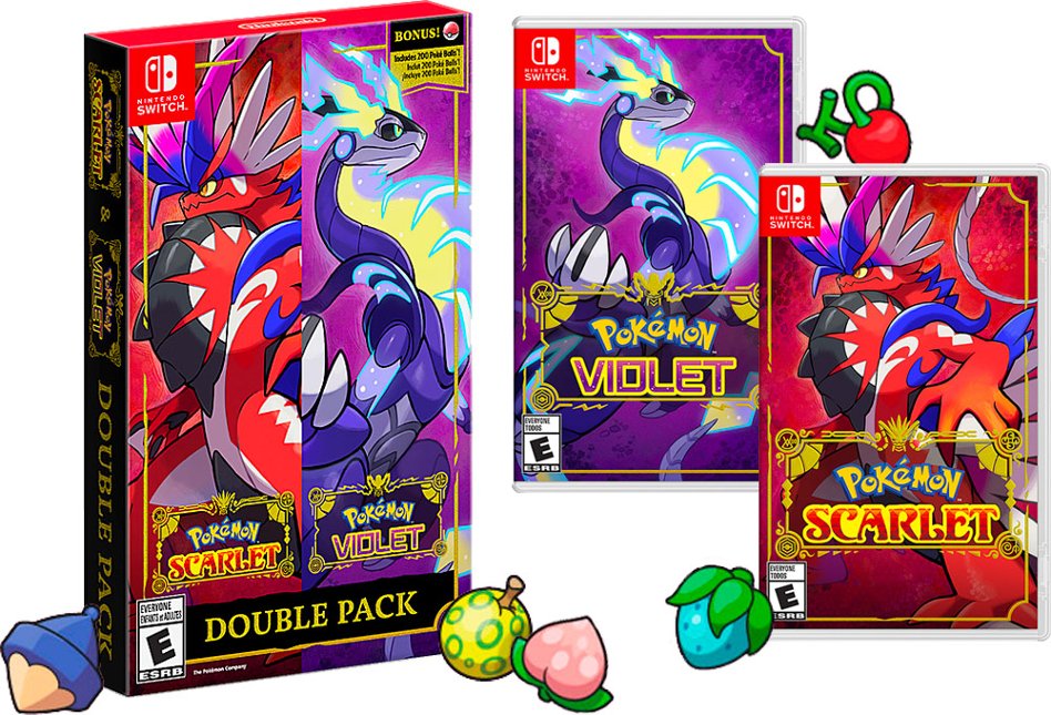 Free ingame Berry Set with Pokémon Scarlet, Pokémon Violet or Double Pack When You PreOrder