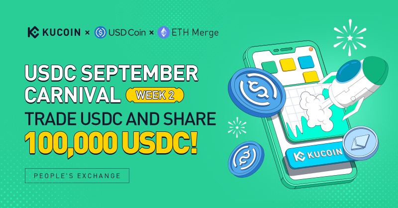 kucoincom's tweet photo. USDC September Carnival | Week 2⃣: Trade #USDC and Share 100,000 $USDC!

🥳 Non-trading activity 🔽

USDC Group Battle: Try to guess the group which would win the Golden Pool and fill in the form: ➡️ https://t.co/Z12px2cQKP

⏰ 10AM on Sep 12 to 10AM on Sep 19, 2022 (UTC)