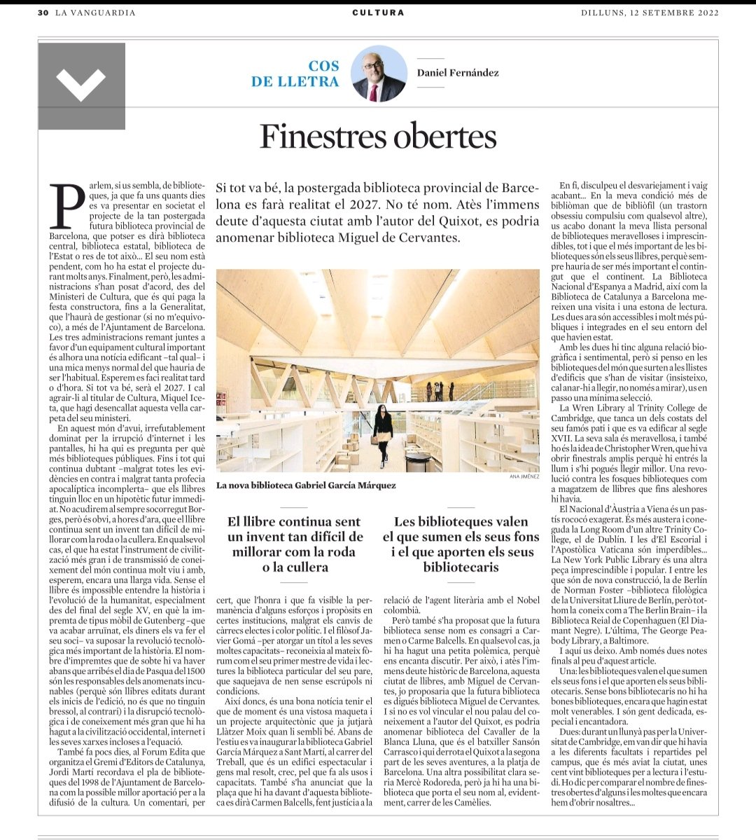 🏛️ Finestres obertes/ Daniel Fernández #LV #Biblioteques