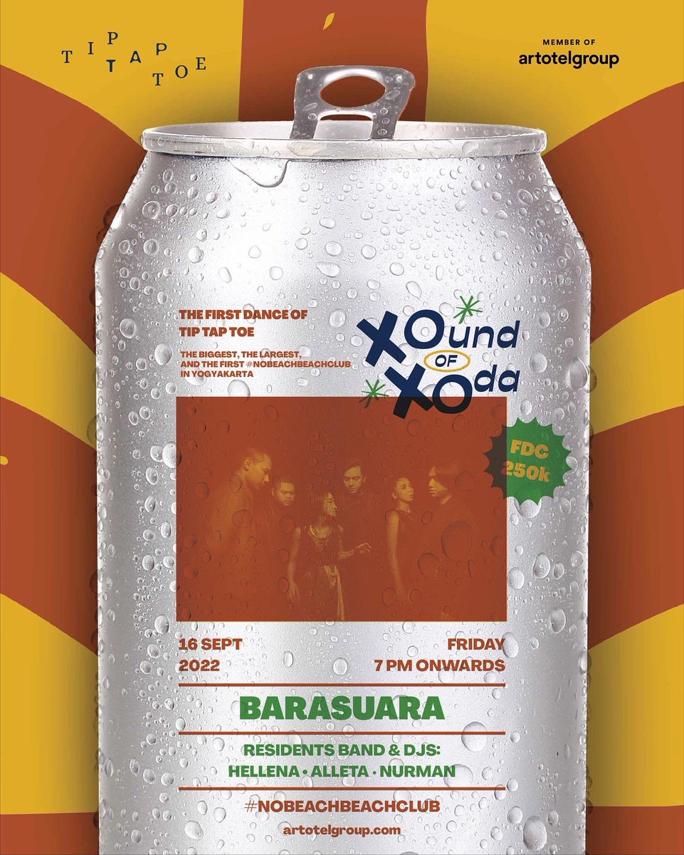 BARASUARA's tweet photo. Tambahan jadwal bulan ini, Yogyakarta! XOund of XOda, Jumat 16 September 2022, Tip Tac Toe, FDC 250k. Mari berjumpa 🔥 https://t.co/AyiUBRDeDI