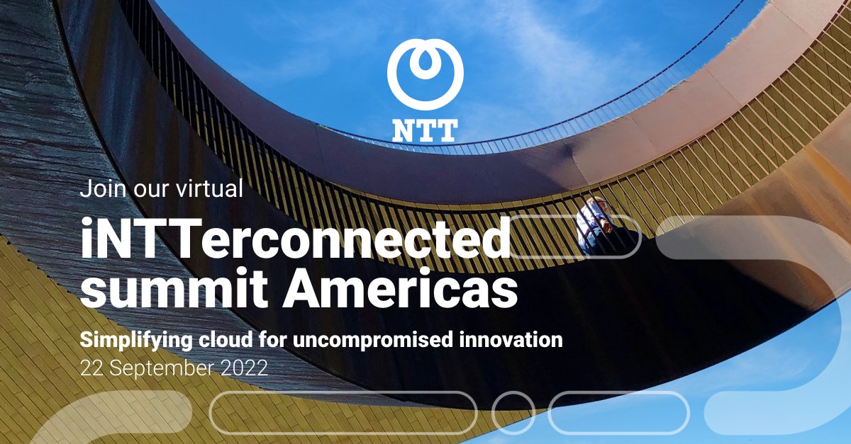 shinubhaskar's tweet photo. Join @GlobalNTT’s virtual Americas summit on September 22nd 

Secure your seat, register to attend: https://t.co/5x6t0DG5Bd 

#multicloud #iNTTerconnected https://t.co/SU21SLb6ay