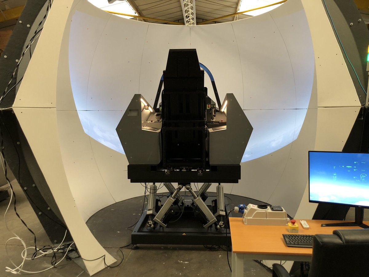FSimulators's tweet image. F-35 Fighter Simulator nearing completion. 6DOF Motion to demonstrate the capabilities of the F-35/B variant and its STOL mode.