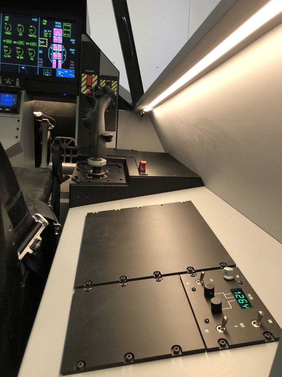 FSimulators's tweet image. F-35 Fighter Simulator nearing completion. 6DOF Motion to demonstrate the capabilities of the F-35/B variant and its STOL mode.