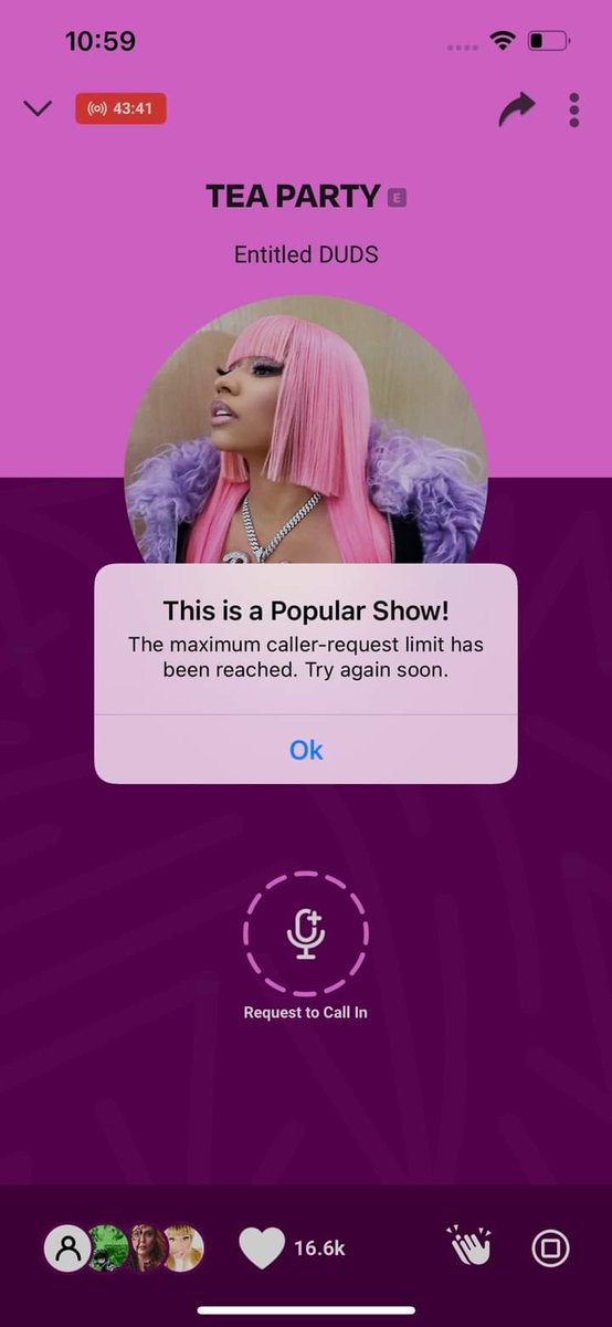 Eduardo26612627's tweet photo. #NickisTeaParty
Sabes que eres una reina cuando tienes a tu segundo fandom vigilandote y mejor aún haces colapsar una plataforma por qué tú talla show es súper popular #QueenRadio #queenthingsonly https://t.co/tbuLDQONGf