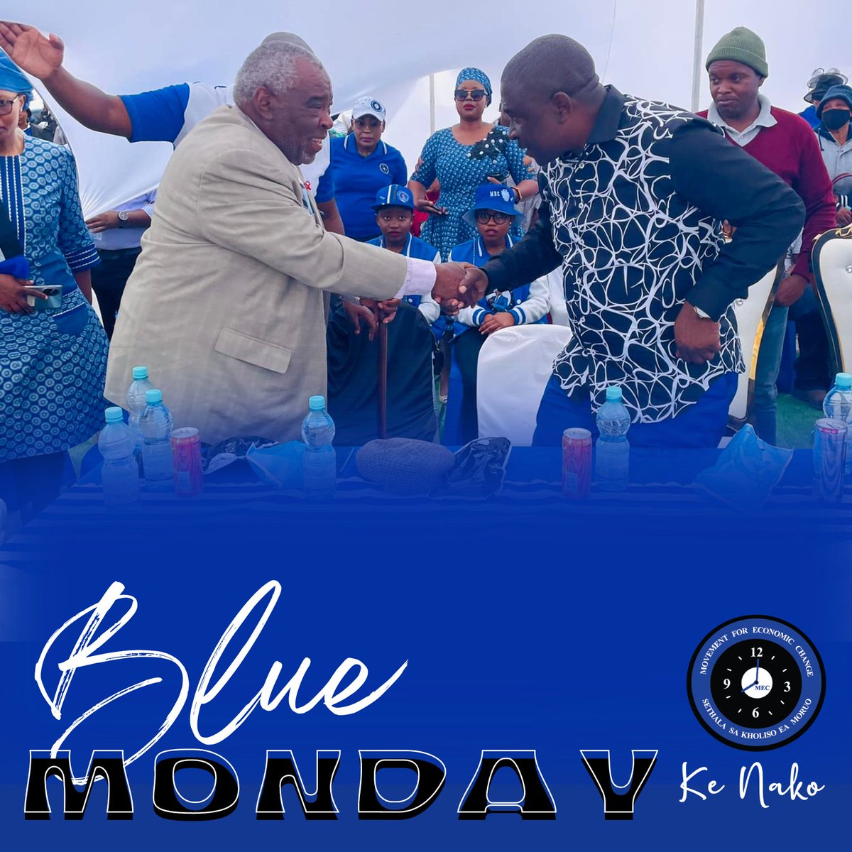 Movement For Economic Change (@kenakomec) on Twitter photo A picture says a thousand words. MEC Leader <a href="/SMochoboroane/">Selibe Mochoboroane</a> receiving a handshake full of blessings from Former Deputy Prime Minister Hon. Lesao Lehohla. What a happy #BlueMonday. Wishing you all a fantastic week ahead! #KeNako #Lesotho #Lstwitter A picture says a thousand words. MEC Leader <a href="/SMochoboroane/">Selibe Mochoboroane</a> receiving a handshake full of blessings from Former Deputy Prime Minister Hon. Lesao Lehohla. What a happy #BlueMonday. Wishing you all a fantastic week ahead! #KeNako #Lesotho #Lstwitter