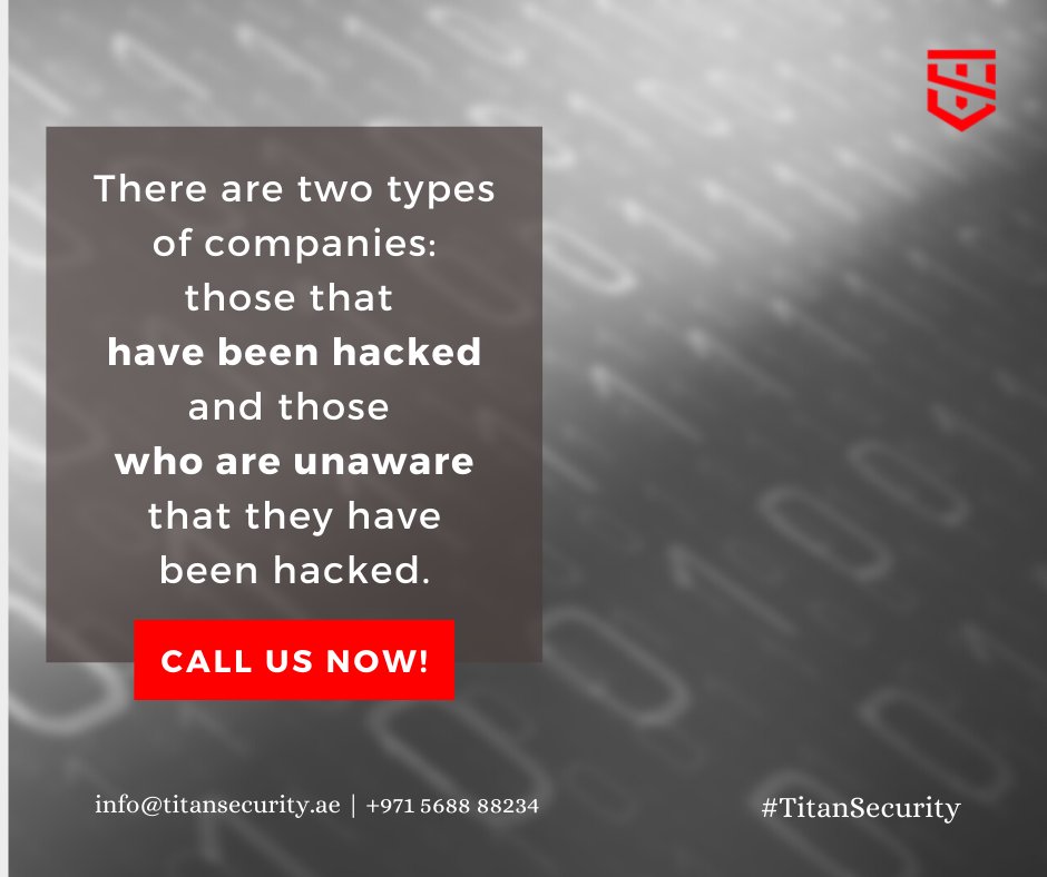 Titansecllc's tweet photo. Hire our SOC experts to investigate your surroundings and reveal any potential threats.
For more info, contact us at info@titansecurity.ae | +971 5688 88234 or visit https://t.co/MgpkeZTMvx
#cybersecurity #cyberattacks #databreach #networksecurity #networkbreach #titansecurityae https://t.co/ViEgbBo4pR