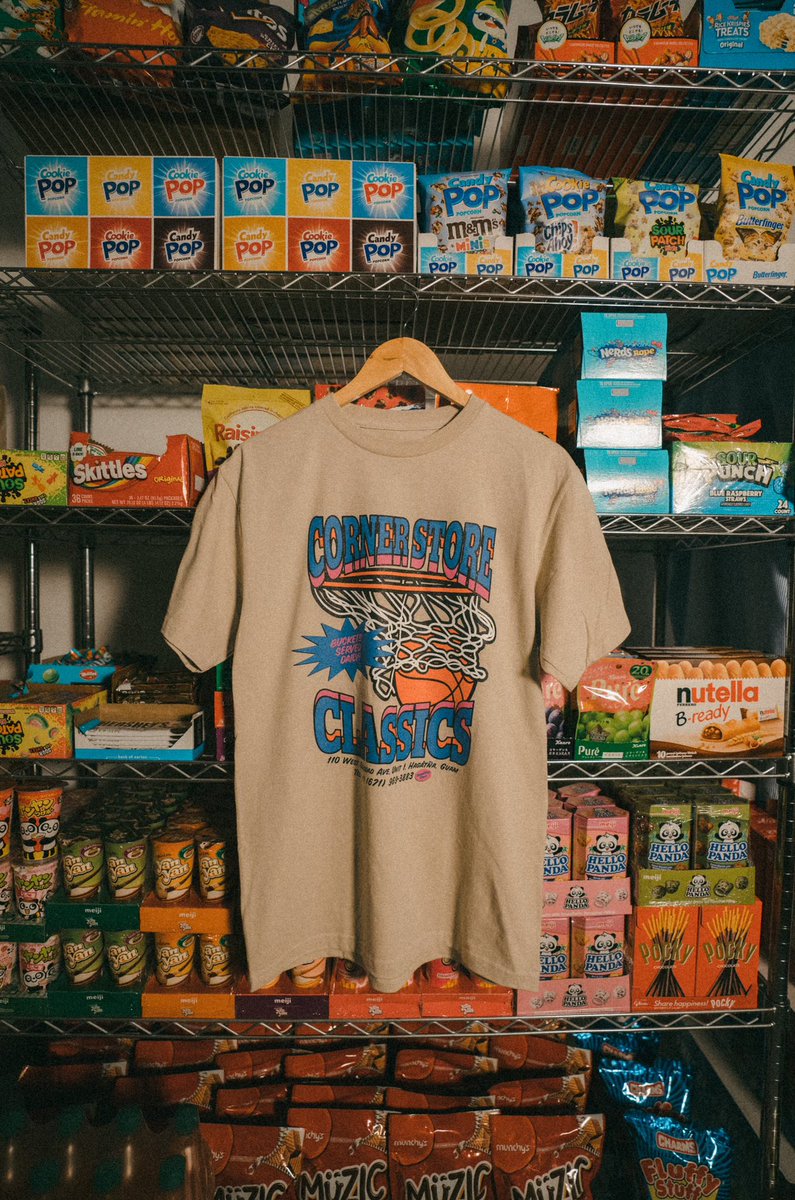 momnpopstore's tweet photo. Our Corner Store Classics Tee is now available for purchase exclusively at the blue corner store. 

Limited sizes. Get yours while you can! https://t.co/vN03ui7nc3