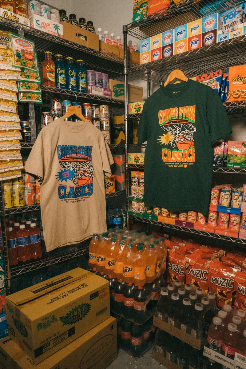 momnpopstore's tweet photo. Our Corner Store Classics Tee is now available for purchase exclusively at the blue corner store. 

Limited sizes. Get yours while you can! https://t.co/vN03ui7nc3