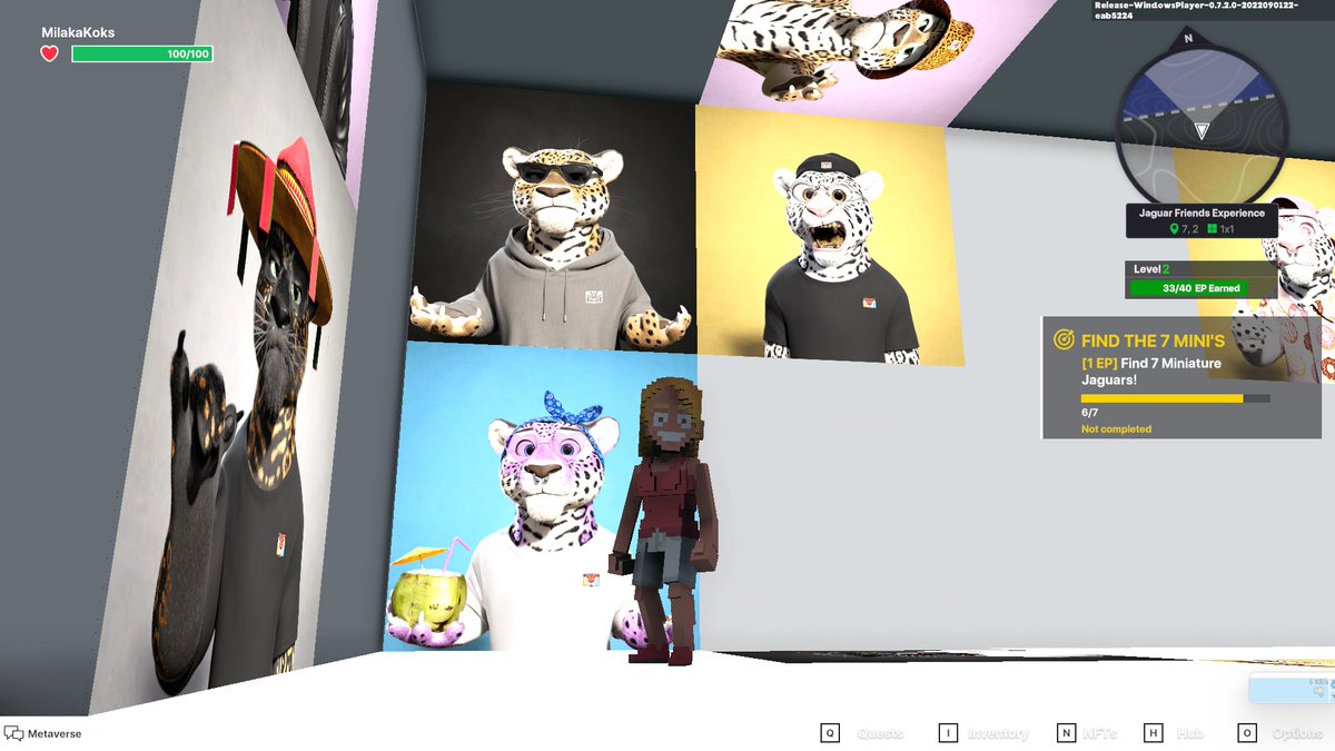 MalikaKoks's tweet photo. I just finished my quest on @jagfriends_nft experience on the #sandboxalphaS3 for a chance to win a Season 3 Alpha Pass! Here I am in Legendaries Room, check out my screenshot!

#jaguarfriends

 🐯🐯🐯 https://t.co/9afXQPRDpX