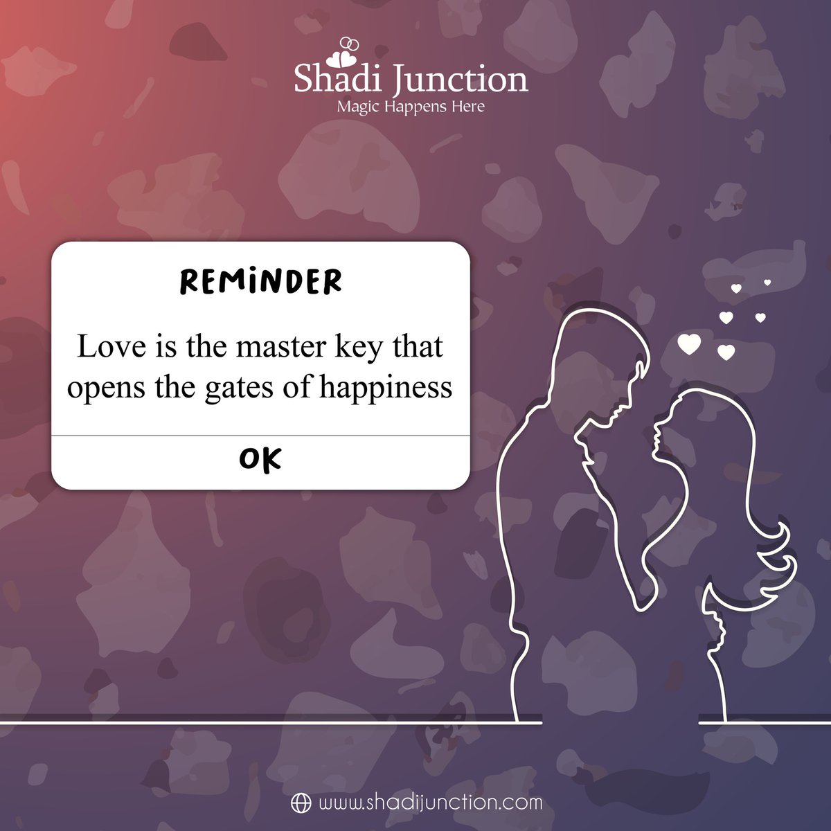 JunctionShadi's tweet photo. Love is that condition in which the happiness of another person is essential to your own.

Register on https://t.co/5QRHogKdo4 to find your love!🫶🏻
.
.
#love #wedding #shadi #shadijunction #instagood #instagram #couples #register #matrimonyindia #matrimony #reminder https://t.co/MO9mMsPCIL
