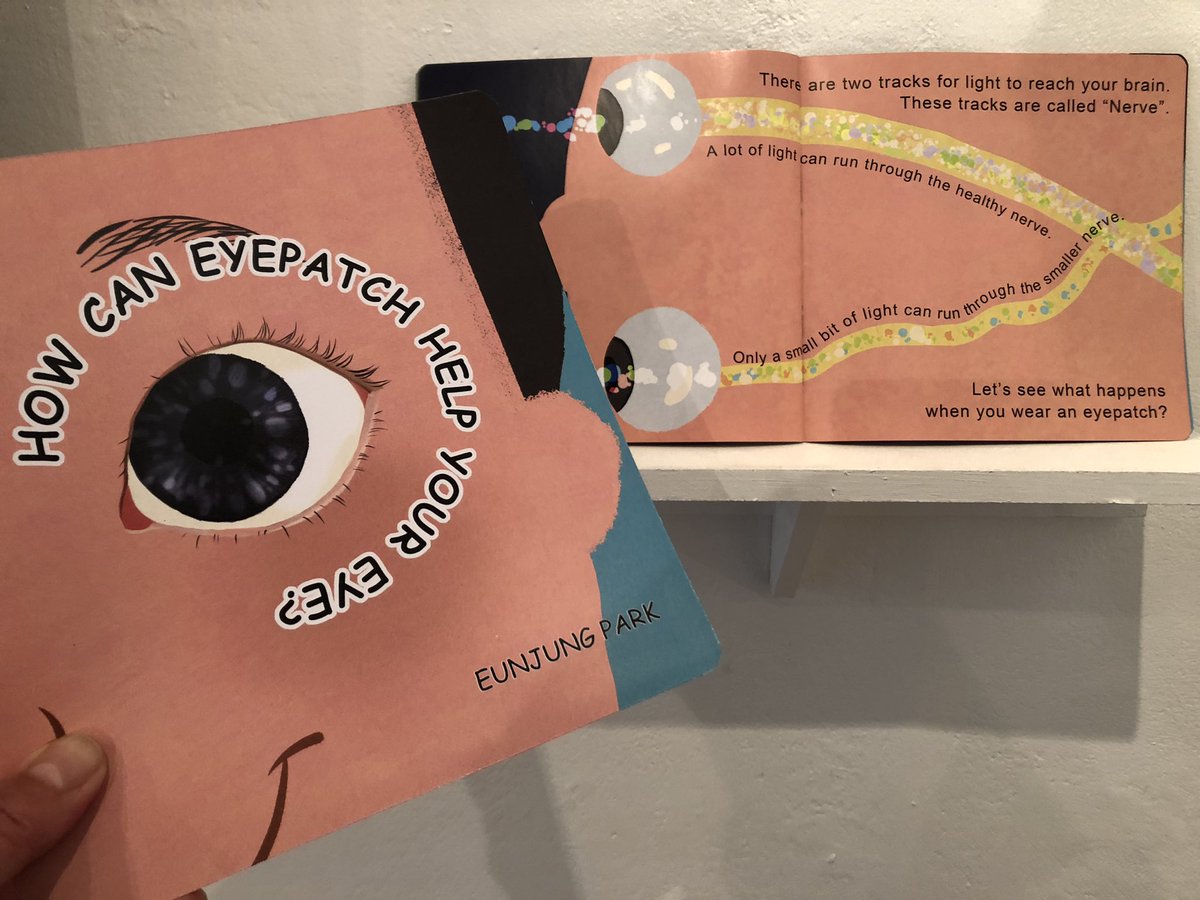 SaskiaGrassie's tweet image. Wonderful explanatory picture book for young patients with #amblyopia + booklet &amp;amp; educational animation for parents &amp;amp; carers by Eunjung Park @DCJAD to increase understanding of the condition &amp;amp; treatment goals &amp;amp; to support compliance #djcadMastersShow #HealthPromotion #LazyEye