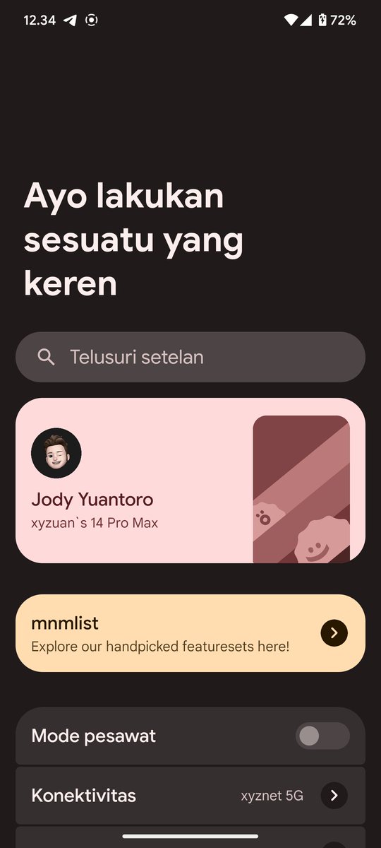 xyzuanNihBoss's tweet photo. I made it toogleable yey, 1:1 fine now.
ah i put a Avatar in My Phone Preference now, mwehehe. https://t.co/vmW2M4Fobu