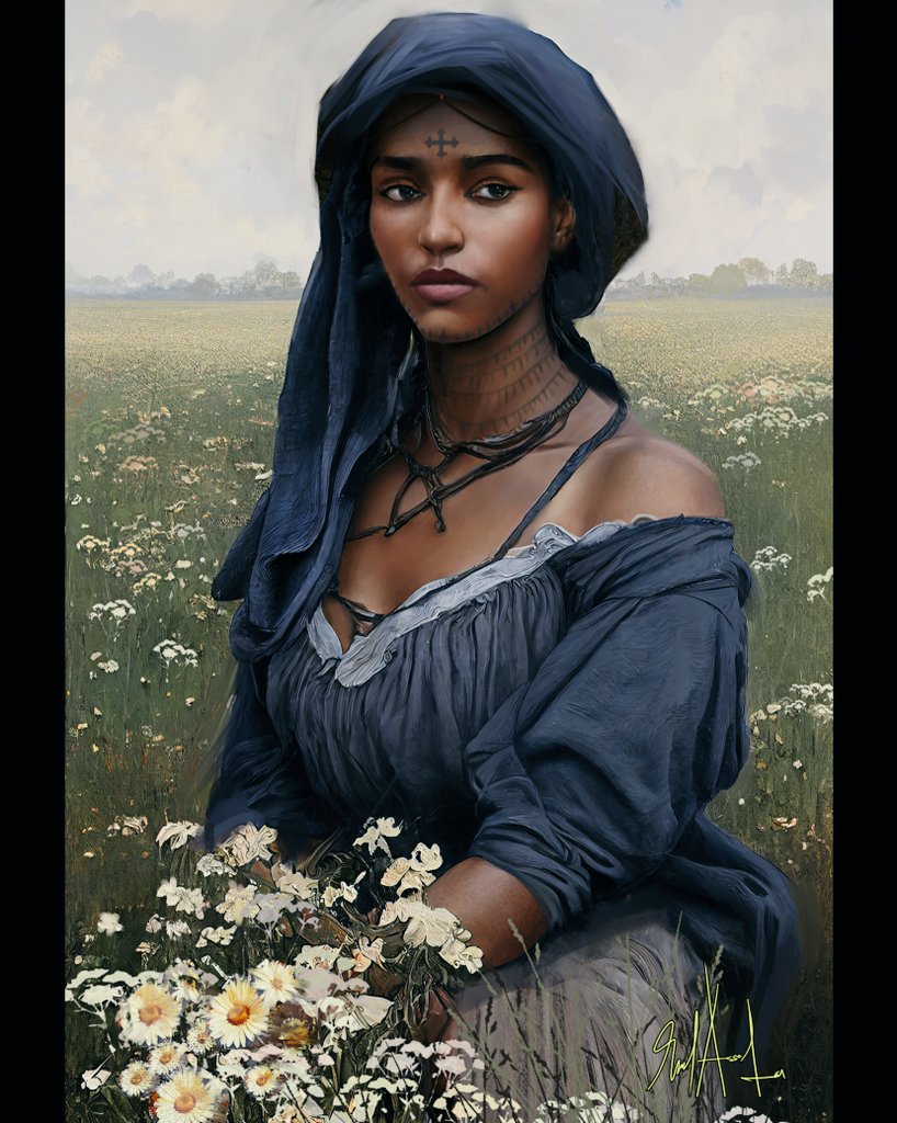 Happy Ethiopian New Year
🌼 🌼 🌼 
"Despair in the Garden" _2
Midjourney + overpaint