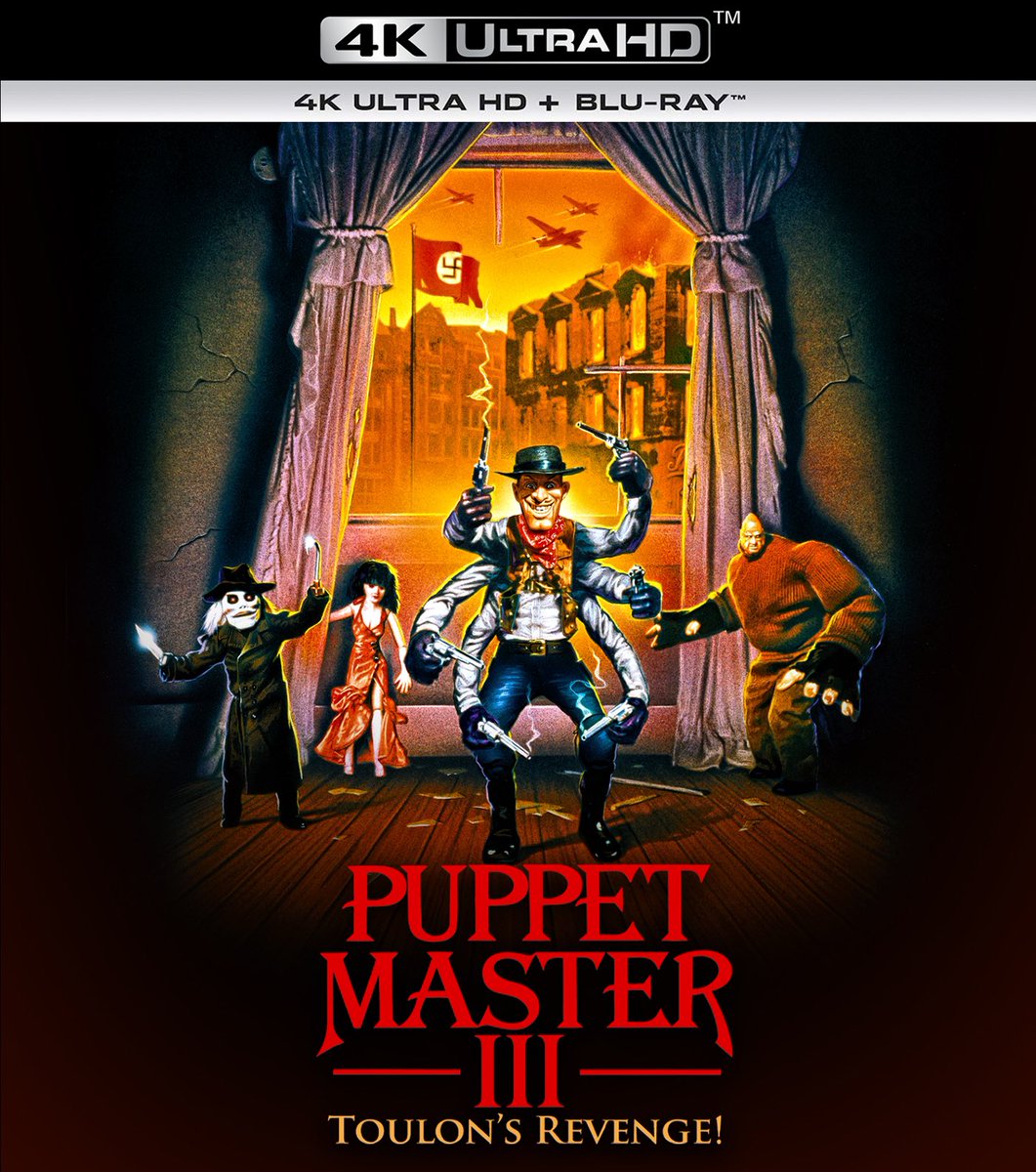 À paraître le 24 janvier 2023 aux 🇺🇲 via @fullmoonhorror.

#PuppetMaster3: La Revanche de Toulon's 🎎 (1991) de #DavidDeCoteau en #4KUltraHD 📀.

#GuyRolfe #RichardLynch #IanAbercrombie #WalterGotell