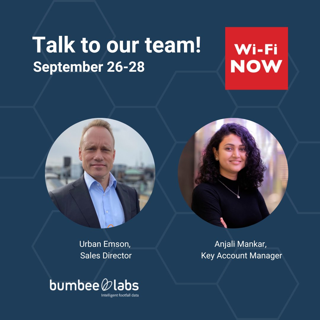 Bumbee Labs is attending the biggest Wi-Fi event of the year on September 26-28. Come and meet our team in person in Stockholm, Sweden at <a href="/wifinowevents/">Wi-Fi NOW</a>. 

Email info@bumbeelabs . com to schedule your personal meeting with one of our key account managers.

See you there!