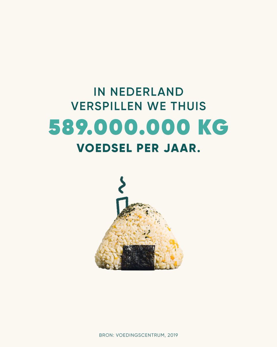 Het is deze week de Verspillingsvrije Week: een week waarin heel Nederland wordt uitgedaagd om zo min mogelijk voedsel weg te gooien. Want wist je dat we thuis zo'n 589.000.000 kg voedsel per jaar verspillen*? Tijd voor actie dus. 💪 *Bron: @voedingscentrum #verspillingsvrijeweek