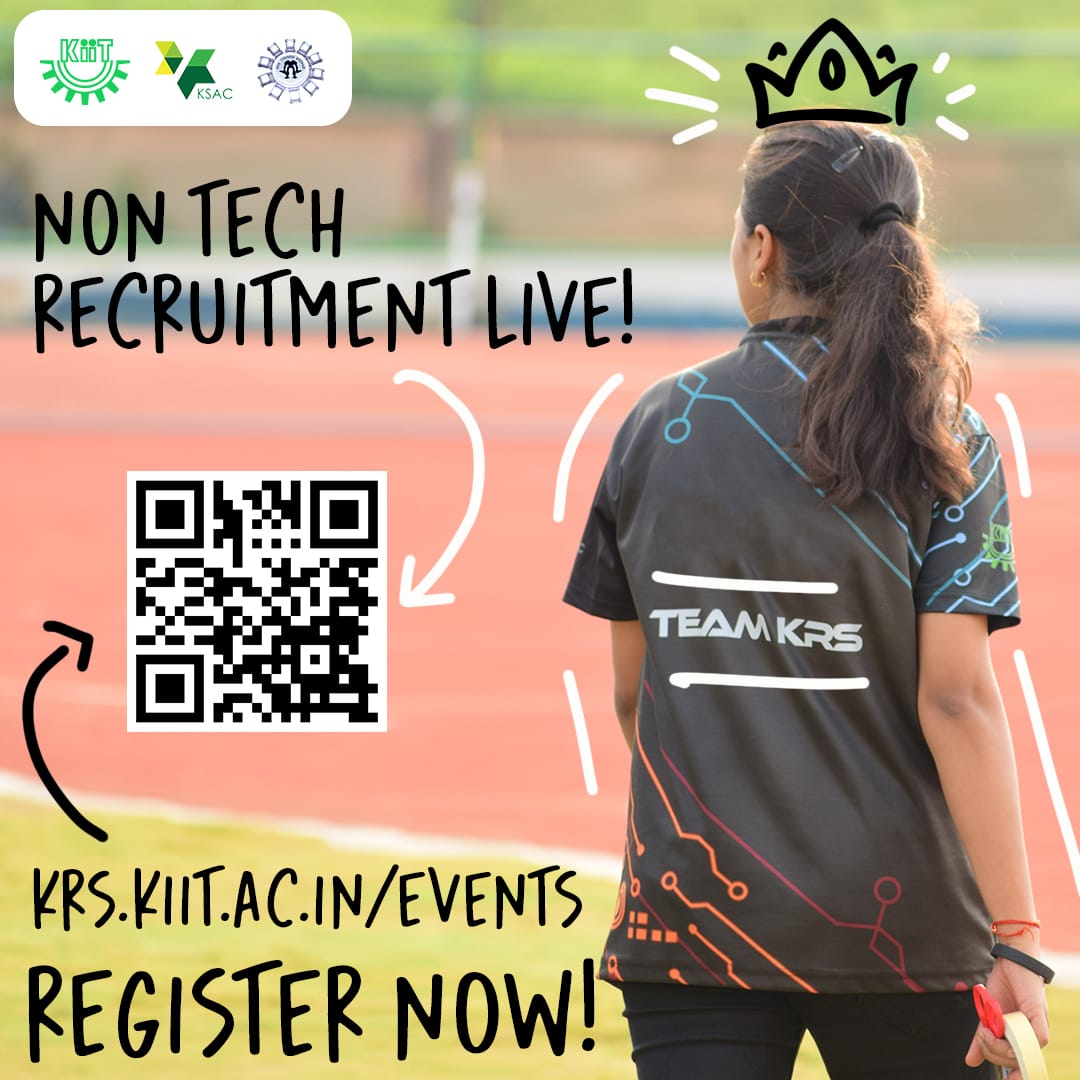 KIITUniversity's tweet image. The wait to join the KIIT Robotics Society (KRS) is over. 

KRS is recruiting for the non-tech domains starting now. 

To register, visit the link:
krs.kiit.ac.in/events