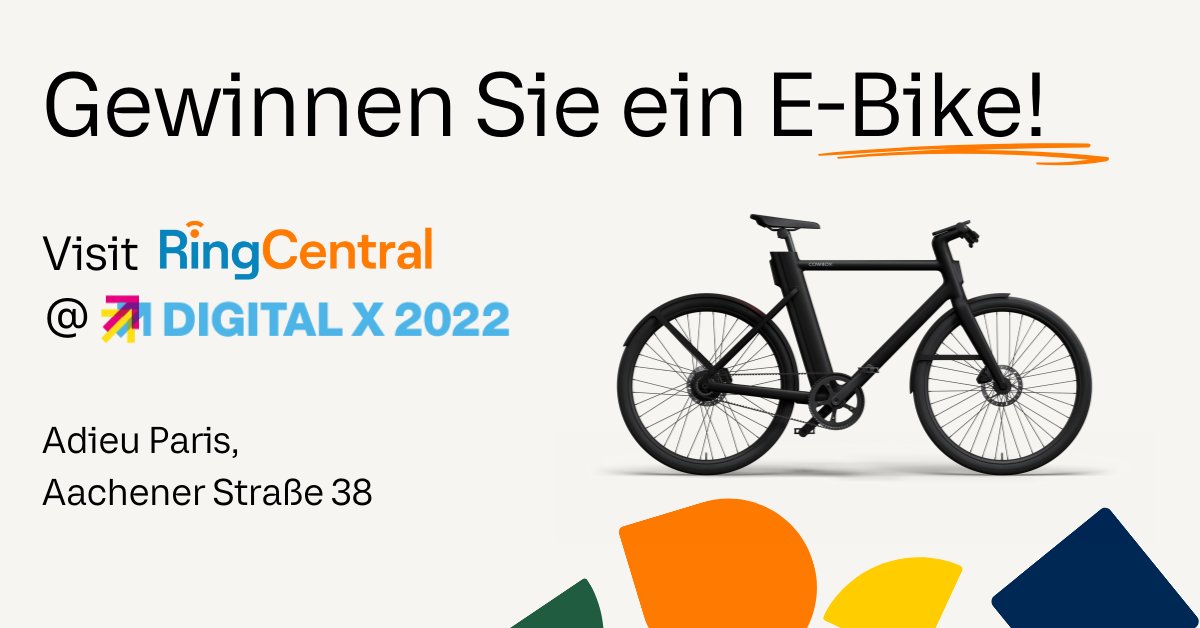 Steckt Ihre Telefonanlage im Wilden Westen fest? Besuchen Sie uns auf der #DigitalX! Mit etwas Glück fahren Sie sogar mit Ihrem eigenen E-Bike @Cowboy_Bikes C4 in den Sonnenuntergang. ringcentr.al/3Rod6oH