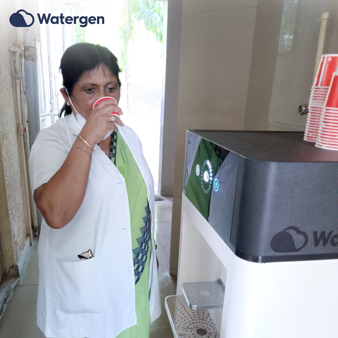 watergen_india's tweet photo. Nanda Charitable Hospital, Chhatarpur, New Delhi takes a lead in becoming truly Sustainable by adopting 'Water from Air' technology from Watergen. We are happy and proud to install our GENNY AWG in the hospital.
#watergen #sustainability #waterfromair #atmosphericwatergenerators https://t.co/JkrhwY8biJ