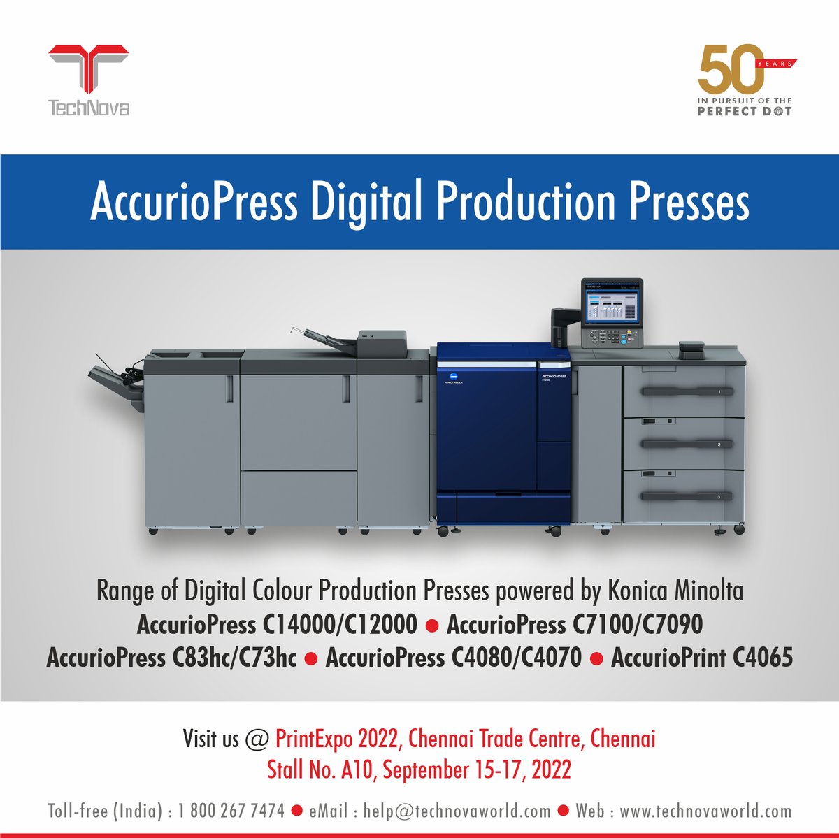 TechNovaWorld's tweet photo. Unleash Your Profits with
TechNova @ Print Expo 2022, Chennai.
Stall A10.

#technova #printexpo #Printexpo2022 #PrintexpoChennai #Digitalprinting #Digitalpresses #accuriopress #packaging #packagingapplications https://t.co/pjQ1MuddgK