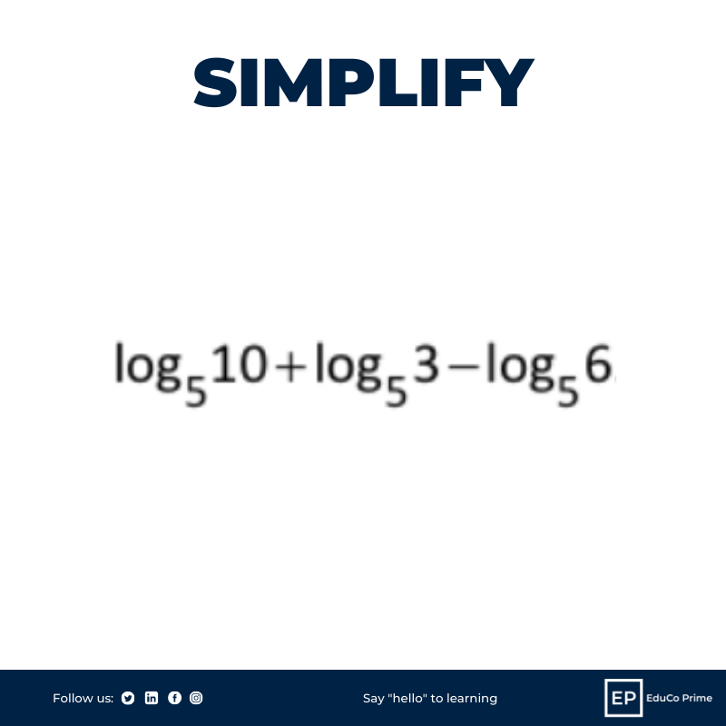 EducoPrime's tweet photo. Mathematics: Logarithm

Can you simplify it?

#educoprime #Mathematics  #ib #ibdiploma #CBSE  #ICSE2022  #alevels2022  #Maths  #STEM #STEMeducation #Pune #gcse2022 #gcsemaths #Results2022 https://t.co/XbdIOfxpJV