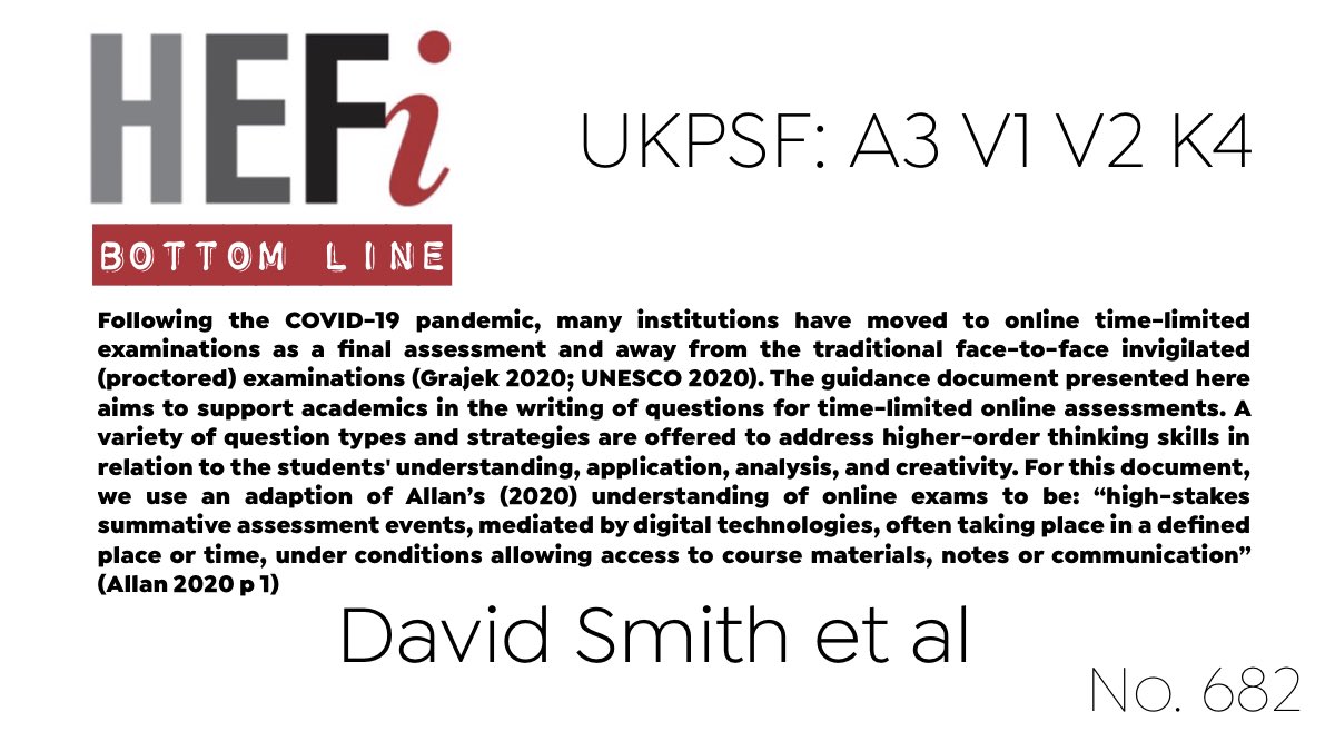 #BottomLine No. 682: Online assessment styles and approaches
<a href="/dave_thesmith/">David Smith</a> <a href="/RoyalSocBio/">Royal Society of Biology</a> 

#AuthenticAssessment #Design #OnlineExam #MCQs #CaseStudies 

thebiologist.rsb.org.uk/images/Online_…