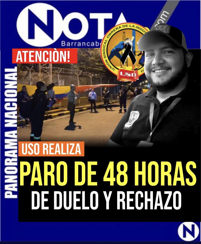 Acribillan a un dirigente sindical de <a href="/usofrenteobrero/">USO Colombia</a> y <a href="/ECOPETROL_SA/">Ecopetrol</a> la solidaridad que expresa es bloqueando el ingreso de la dirigencia sindical. #nosmovilizamosporelderechoalavida