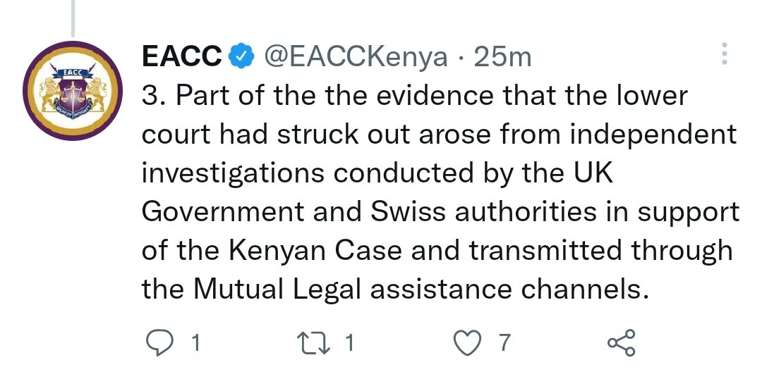 smutoro's tweet photo. The #AngloLeasing scam trial to be reopened. EACC will  this morning, give evidence from Swiss Authorities on what transpired in the 3.5 bnANGLO LEASING CASE against Rashmi Kamani,  Deepak Kamani,   Joseph Magari, Joseph Onyonka and Dave Mwangi https://t.co/ofyqBMd5Jb