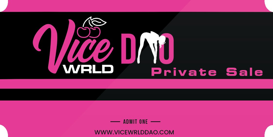 🔥FLASH COMPETITION   
We have x2 of these pink mint passes to give away
- Get early access and 15% off the upcoming $VICEDAO token launch price
- Winner announced in 24hrs

🐦RT
✍️@ 3 people
💬 Comment #VICEDAO below 🔽
#presale  #TheMerge #whitelist #competition