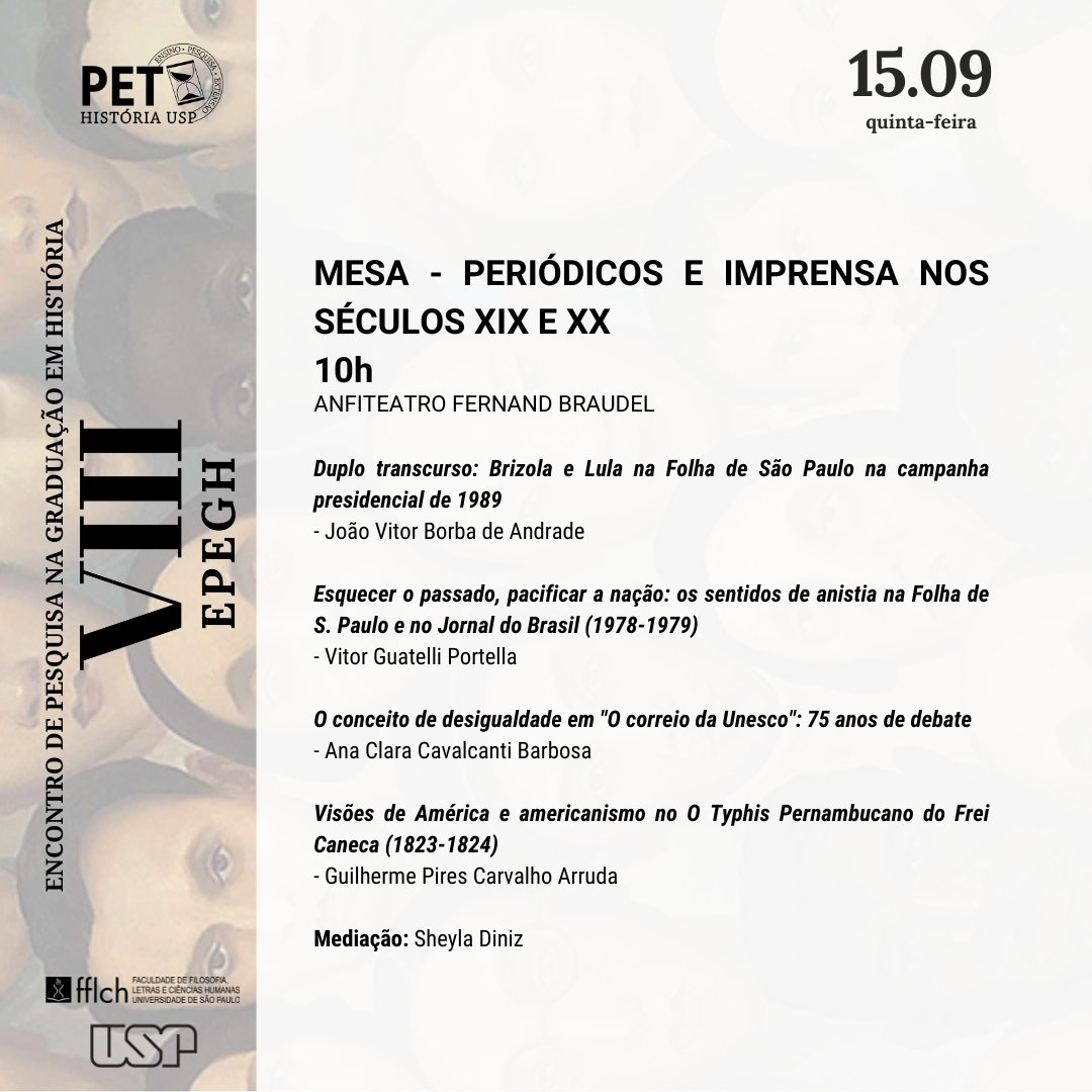 PET História USP | NOVAS VAGAS tweet media
