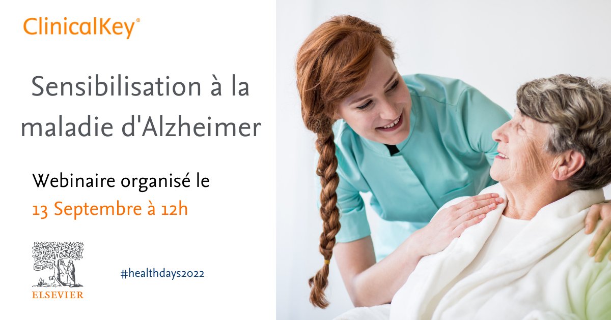 elseviermasson's tweet photo. #healthdays2022

🚨 Plus que quelques heures pour vous inscrire au webinaire et participer à la présentation de #ClinicalKeyNow par Christelle Portet dans le cadre du mois de la sensibilisation à la maladie d’#Alzheimer.

Ne manquez pas ce rendez-vous -> https://t.co/KGB9OsR2v9 https://t.co/eA9mM9J2wp