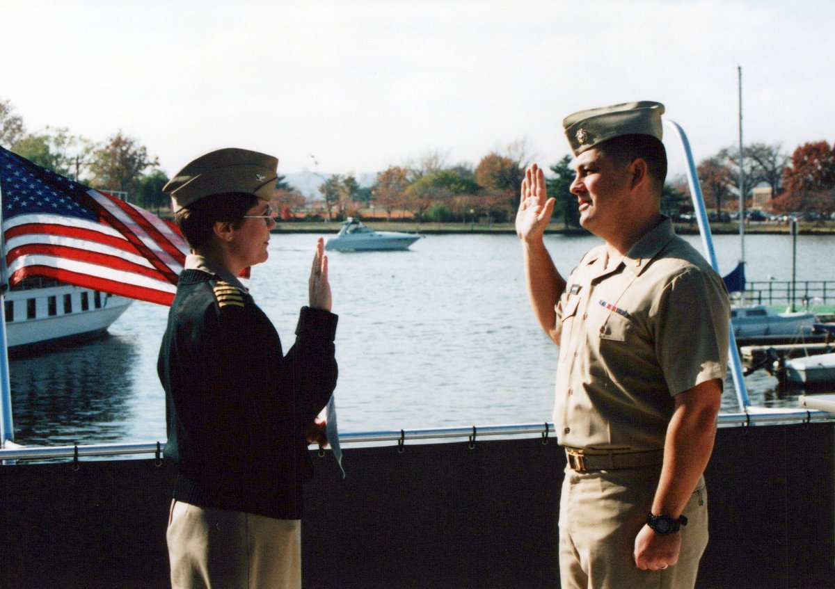 TomPorterDC's tweet photo. Monday Memory! Being promoted to LTJG at DC's Southwest Waterfront, September 2001. #TomPorterSelects https://t.co/95MI0JIExJ