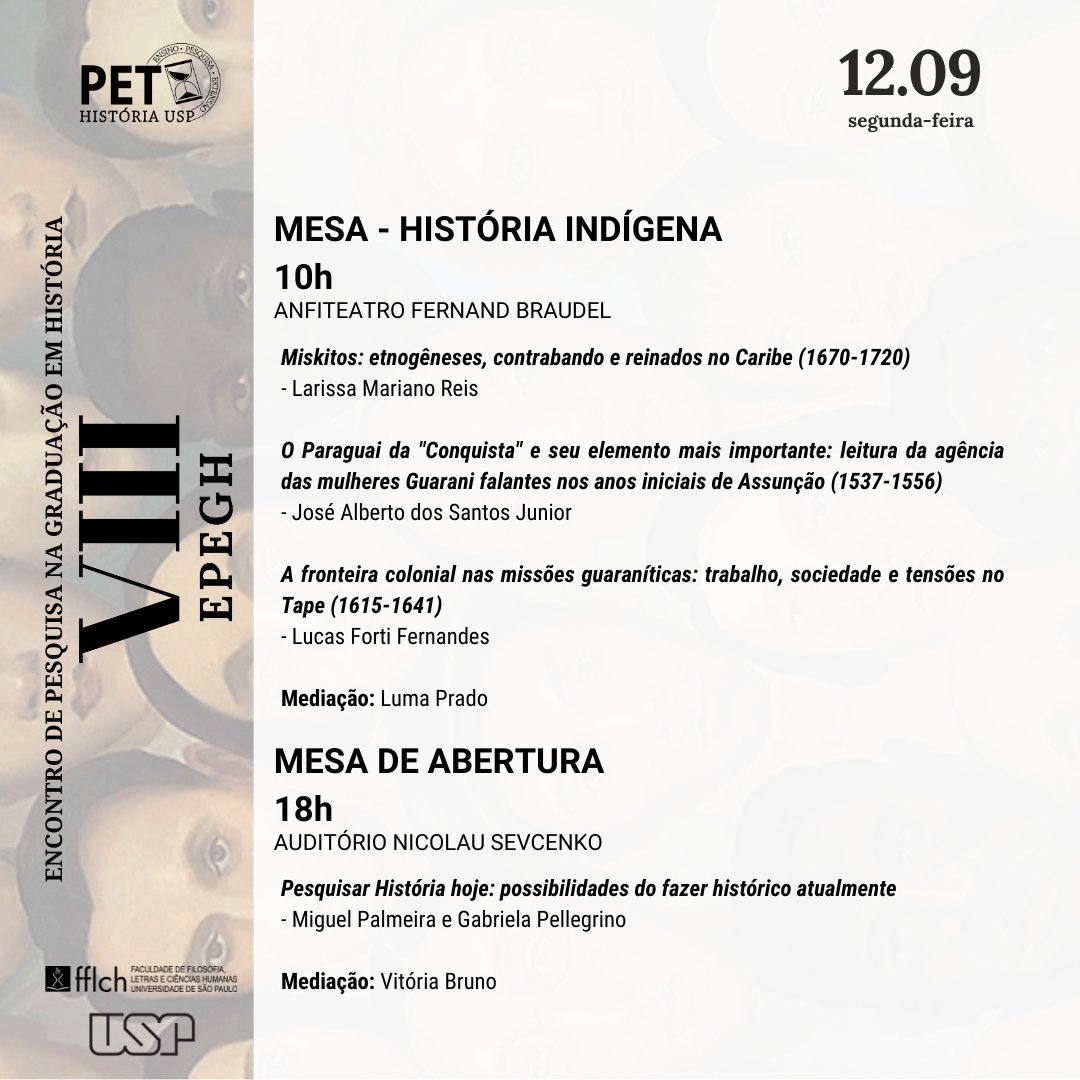 PET História USP | NOVAS VAGAS tweet media