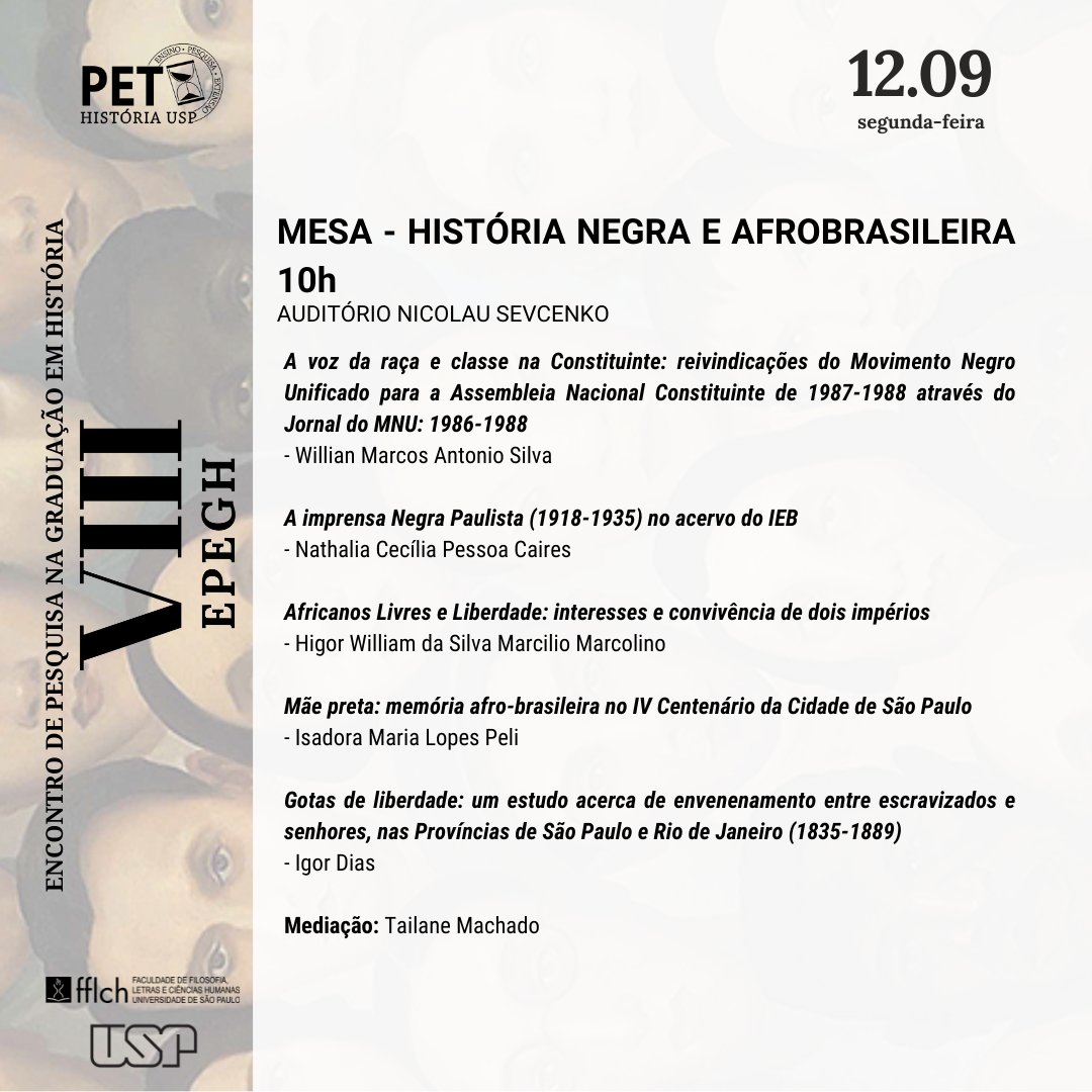 PET História USP | NOVAS VAGAS tweet media
