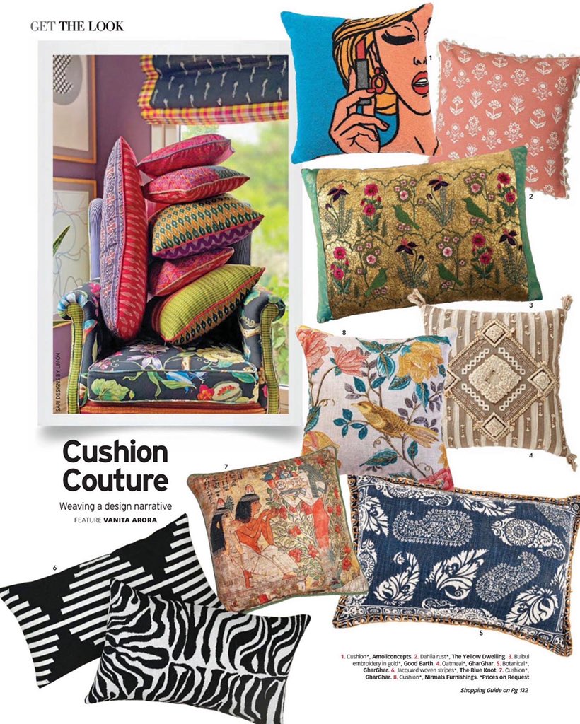 limonstory's tweet photo. Our #SariCushions x August 2022 @goodhomesindia #GoodHomes https://t.co/gpZgf1kwur