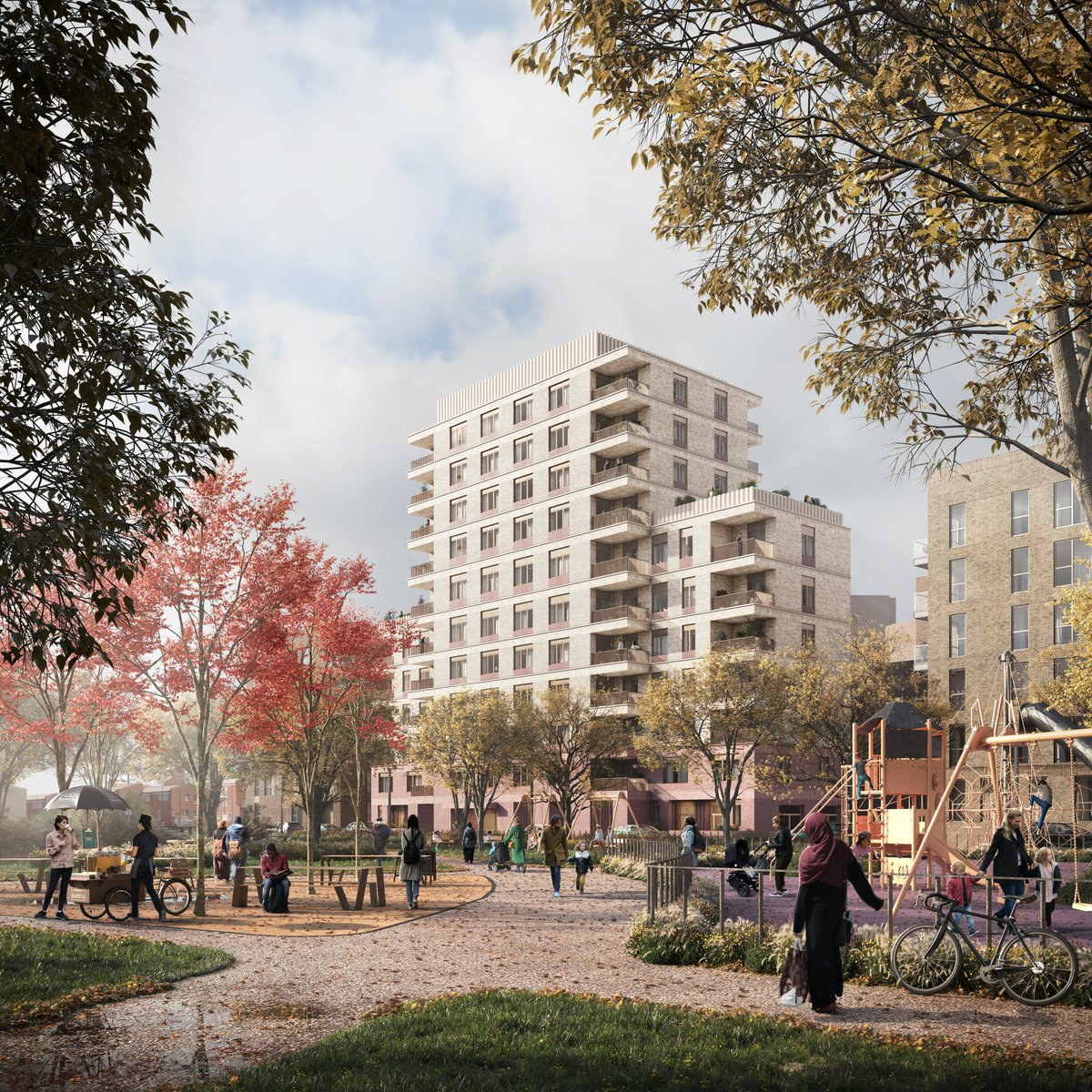 We're incredibly proud of this scheme which will deliver a further 1,600 homes to this area and pleased to be collaborating with @moco_arch @ZCD_Architects and @LDADesign, for our fantastic client Aberfeldy New Village LLP (@EcoWorldLondon and @PoplarHARCA).