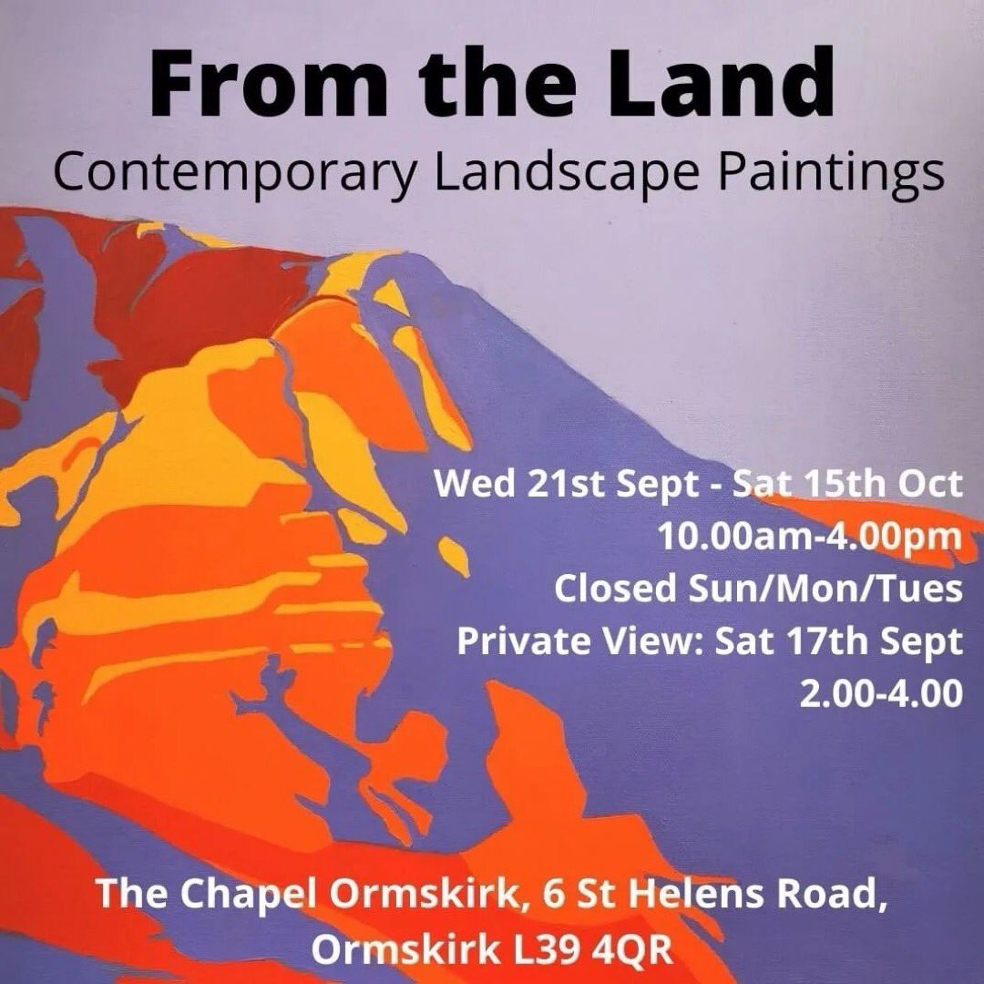 Curated by Arena members Sarah Jane Richards and Tony Smith. Private View this Saturday - 17 artists with unique  ways of interpreting landscape painting. Come along! 2-4 🌱💚