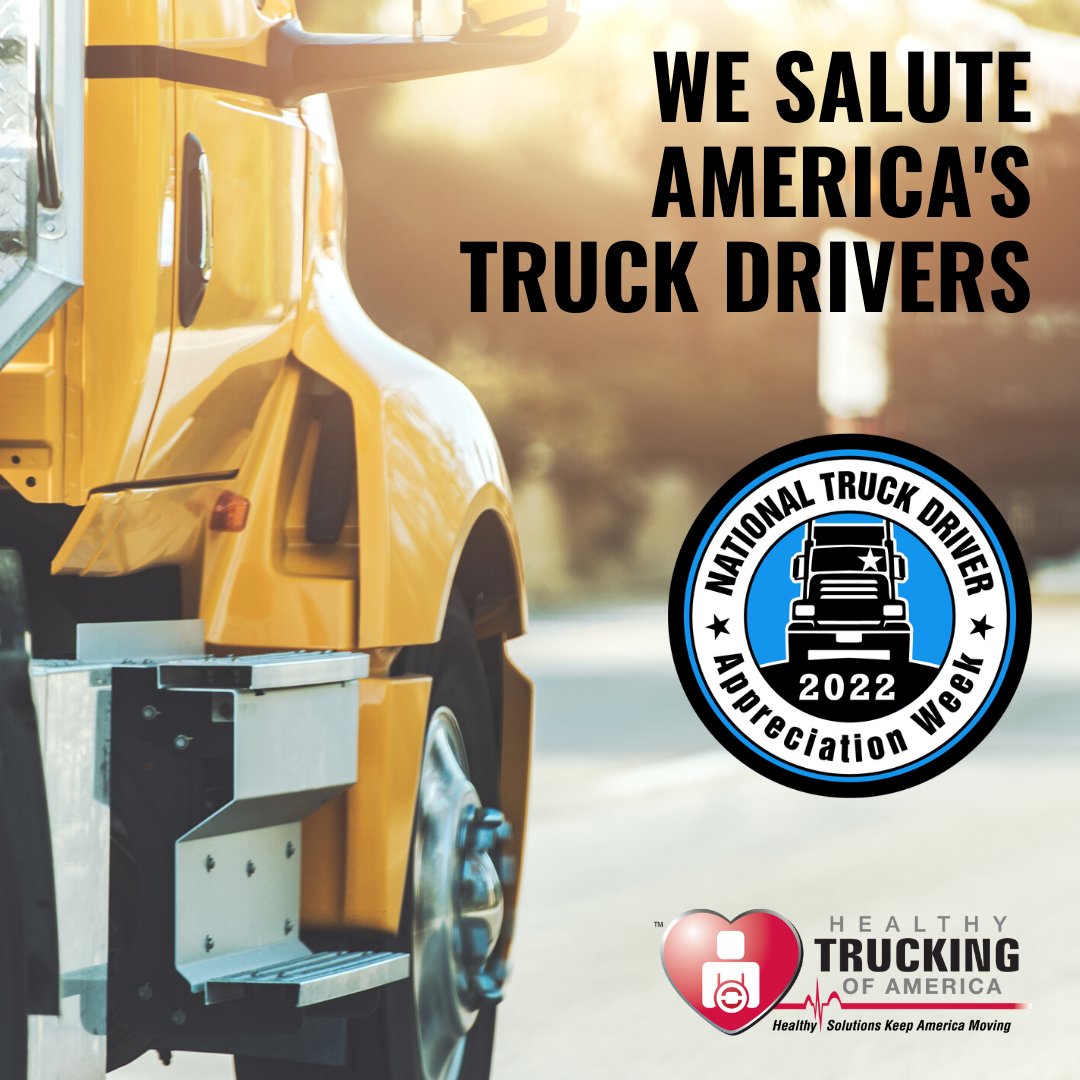National Truck Driver Appreciation Week only runs 1 week a year, but we appreciate Truck Drivers 365!
Click the link to find out how we’re supporting Drivers across the country with our programs geared specifically for your lifestyle: healthytruck.org
#NTDAW #ThankATrucker