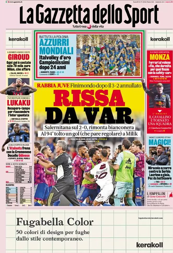 raffamimmo's tweet photo. Questo è il mio pensiero riguardo all'ennesima occasione persa da tutti i quotidiani sportivi di celebrare a dovere le impresa sportive, per strizzare sempre l'occhio a polemiche calcistiche e gossip. https://t.co/UqSKxLXCxz