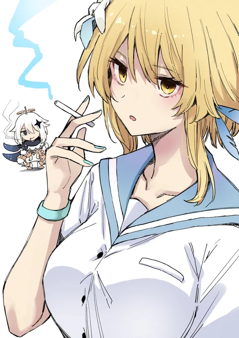 #原神 #GenshinImpact #蛍 #学パロ 世界に拒まれた蛍とパイモン 