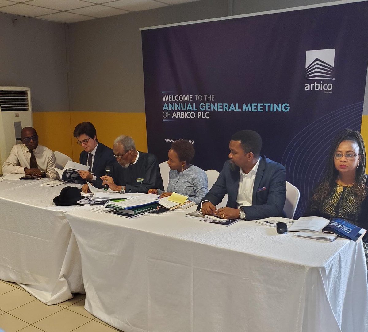 arbicoplc's tweet photo. Arbico Plc holds its 44th Annual General Meeting (AGM) in Nigeria on Thursday, the 8th of September, 2022. 

#ArbicoBuilds #Arbico #Building #Engineering 
#ConstructionIndustry #Construction https://t.co/OPjYegRIhS