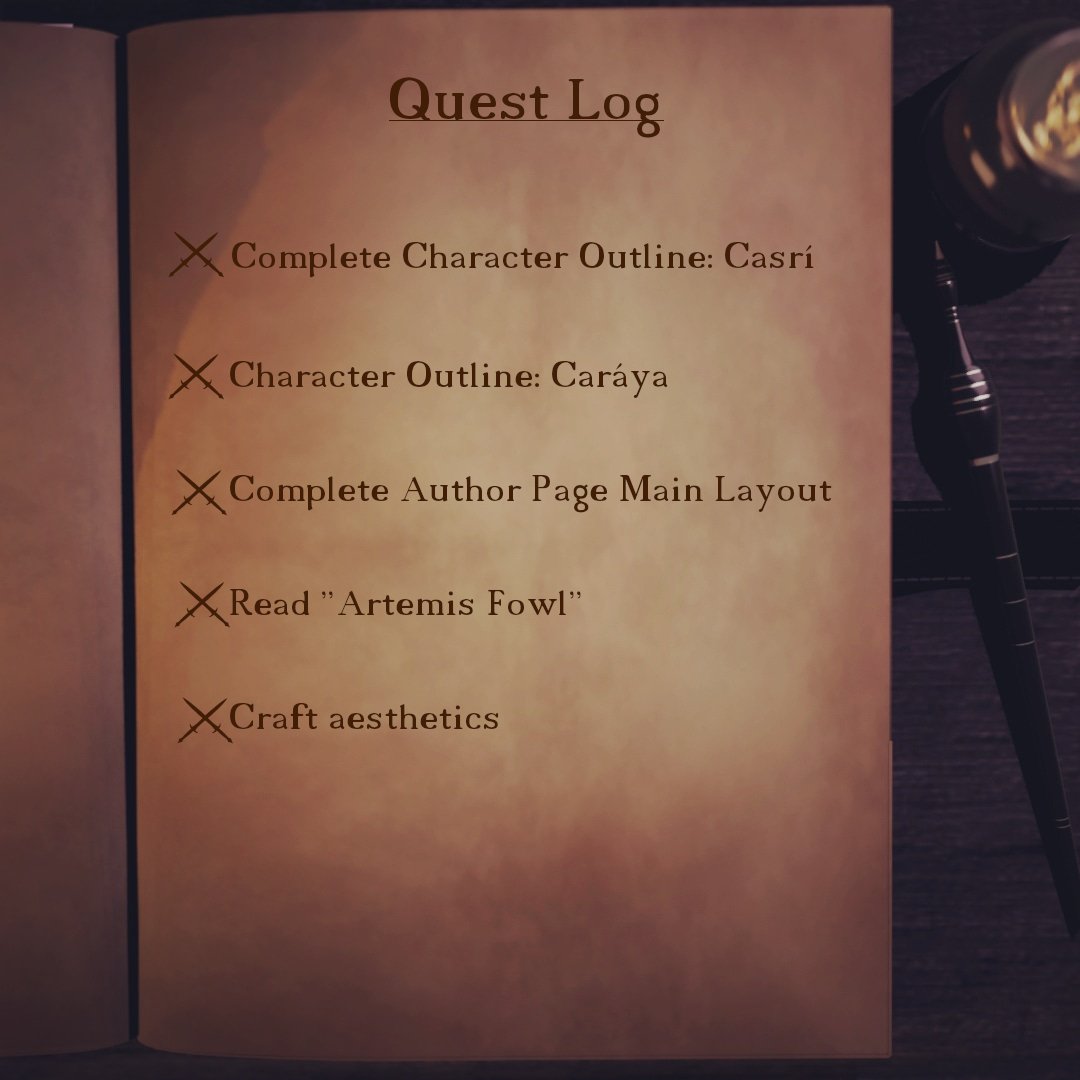 Vvarcatox's tweet photo. New week, new #questlog! It's not becoming less, but there is progress on the rise ✊
#amwriting #amwritingfantasy #writerslife https://t.co/Fk0rKtMmsB