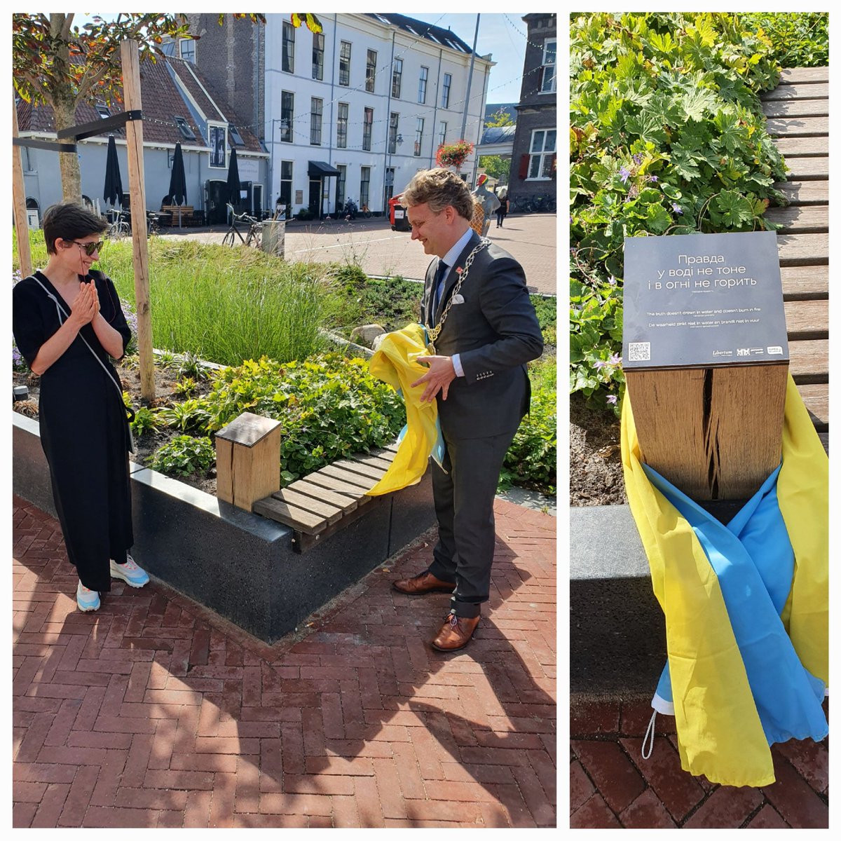 Sigfried Janzing (@sigfriedjanzing) on Twitter photo Maandag 12 september, 12 uur, exact 6 maanden na #gemeentenvooroekraine 12 maart werd door <a href="/PieterVerhoeve/">Pieter Verhoeve</a> en Sonya Grekova de gedenkplek van @libertumgouda <a href="/GemeenteGouda/">Gemeente Gouda</a> voor de Oekrainse gemeenschap #Zeugstraat in #gouda onthuld. Verhaal van de plek op libertum.nl/nieuws/gedenkp… Maandag 12 september, 12 uur, exact 6 maanden na #gemeentenvooroekraine 12 maart werd door <a href="/PieterVerhoeve/">Pieter Verhoeve</a> en Sonya Grekova de gedenkplek van @libertumgouda <a href="/GemeenteGouda/">Gemeente Gouda</a> voor de Oekrainse gemeenschap #Zeugstraat in #gouda onthuld. Verhaal van de plek op libertum.nl/nieuws/gedenkp…