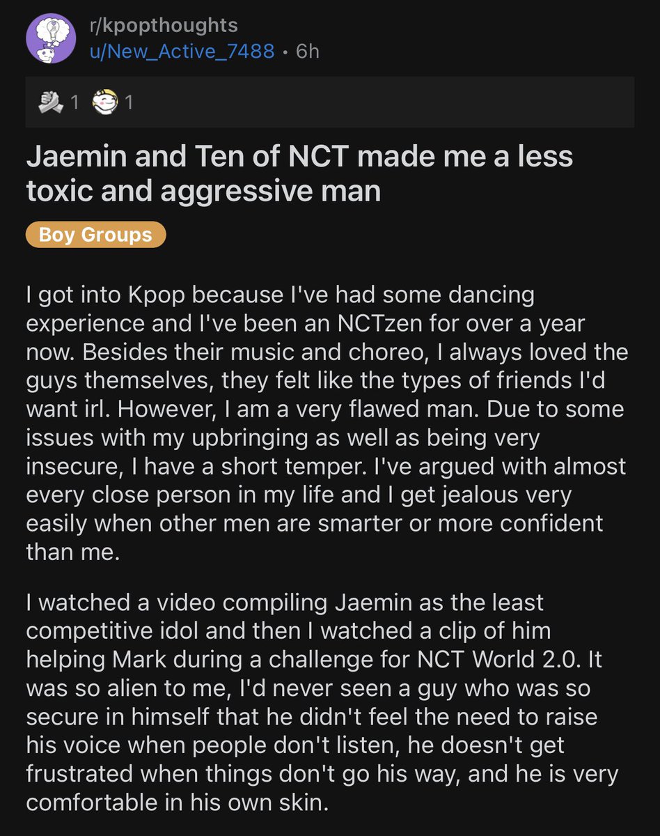 selfjmade's tweet photo. bringing back this wholesome reddit post about how jaemin and ten giving positive influence on a fanboy https://t.co/3WRVc3TCh7