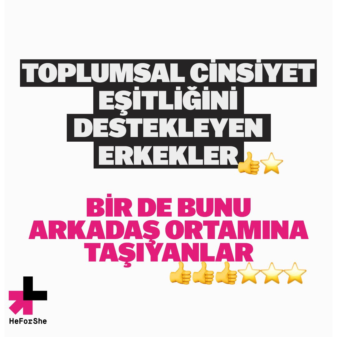 Hadi yorumlara çevrendeki o #HeForShe erkeğini etiketle! #PazartesiMotivasyonu #BenDeğilsemkim