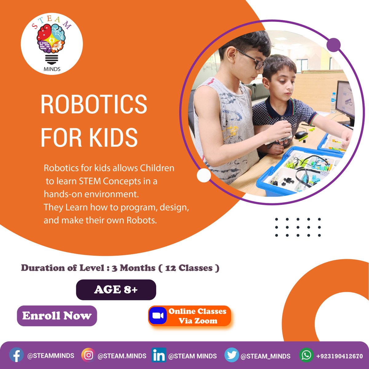 RoboticsWorldPk's tweet image. Enroll your kid in Robotics for Kids and learn how to program, design and make their own robots.

Register here:
lnkd.in/drk4VxMW

#robotics  #roboticschallenge #environment #stemeducation #stemforgirls #girlsinstem #stemgirls #stemeducationforkids #STEM #stemlearning