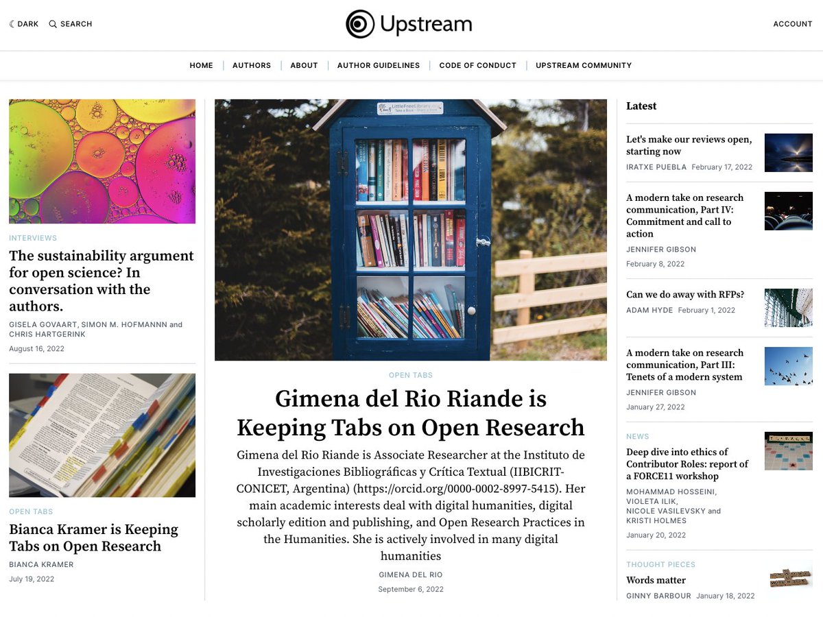 The <a href="/UpstreamBlog/">Upstream Blog | https://scicomm.xyz/@upstream</a> has had a facelift! Now it's even easier to navigate the content AND to comment. Start a conversation and please reach out to me or email upstream@force11.org to propose a topic; it's open for all voices to be authors.