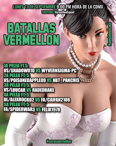 ravensesportsmx's tweet photo. #parvada, el cartel del día de hoy de las #batallasvermellon en #streetfighterv, nos vemos por nuestro canal de youtube:
https://t.co/o7i9iyISYg
Nuestras redes sociales como VERMELLONSQUAD
#somosvermellon
#batallasvermellon
#vermellonsquad
#ps4
#ps5
#pc #Esports https://t.co/Nz6YjSTag8